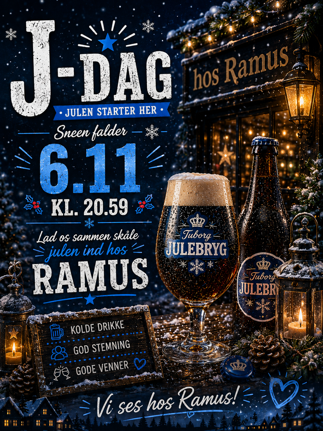 Plakat for J-dag hos Ramus, fredag 6. november kl. 20.59